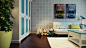 简洁的公寓布置 五彩色调增加梦幻元素 384435