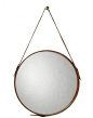 Round Leather Mirror: 