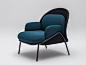 Low-back wingchair MESH | Fabric armchair