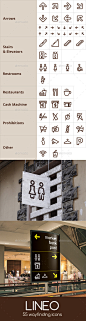 Lineo - 55 Wayfinding图标杂项图标Lineo - 55 Wayfinding Icons - Miscellaneous Icons箭头,手推车的禁令,禁止,现金机器,衣帽间,方向,电梯,平坦,食物,指导,信息,行,现代、监控、导航,没有狗,没有喝,没有食物,没有吸烟,non-shooting,停车,禁止,餐厅,厕所,简单,楼梯,厕所,wayfinding arrow, ban trolleys, banned, cash machine, cloakroom, direction, 