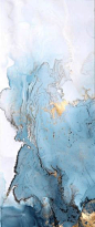 #绘画资料参考# 蓝与金 | 大理石纹材质 ​​​（去水印 ​​​​