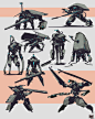 Mechs & Bots II Sci-fi characters iteration, Hue Teo : Some mechs and bots iteration