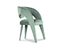Upholstered velvet chair with armrests LAURENCE | Velvet chair by Green Apple