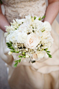 creams colors bridal bouquet