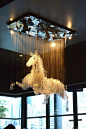 amazing horse chandelier: 