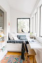 Clean, Clear Laid Back Green and Peach Interiors