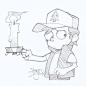 Dipper from Gravity Falls.