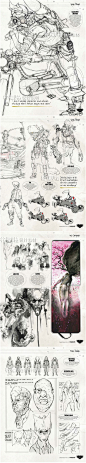 151手绘幻想科幻生物CG设定原画线稿美术素材速写插画绘画临摹参-淘宝网