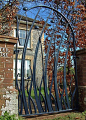 景观庭院花园入口大门设计图集丨别墅铁艺门木质大门栏杆围栏设计