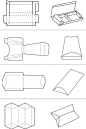 纸盒设计 ，锻炼一下你的空间想象能力！左为结构，右为效果图！