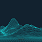 酷炫科技感山脉起伏3D立体背景纹理装饰9 平面设计 抽象元素
