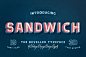 复古厚实设计字体 Sandwich  -50%  Bevelled 3D Type