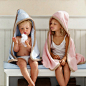 【母婴特惠】davebella婴儿竹纤维浴巾柔软带帽浴衣洗护用品DB88