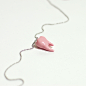设计师品牌IF·U 陶瓷首饰 粉红色牙齿项链