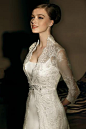 High Collar Full Length Wedding Dresses