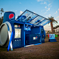 AMRDIAB blue booth can Event Exhibition  intertament lightbooth pepsi Pepsi Booth