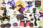 万圣节狂欢派对鬼节卡通女巫蝙蝠幽灵贴纸图案PNG设计素材png355-淘宝网