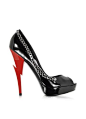 DSquared2 Black Patent Leather Open Toe Platform Pump