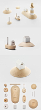 'Archipelago': wooden toy set by Permafrost, originally presented during the London Design Festival in 2013: 