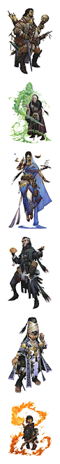 #欧美# #魔幻# #中东# 整套 iconic characters in the Pathfinder Roleplaying Game: Occult Adventures by Wayne Reynolds http://www.waynereynolds.com/