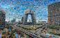 CGTN: See the difference : A series of digital mosaics picturing iconic landmarks of 4 world metropolises, Beijing, Washington DC, London and Nairobi. Based on the actual maps of these great cities. Created to be used in the "See the difference"
