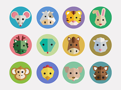 Chinese Zodiac Icons