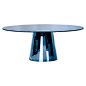 ClassiCon Pli Table in Blue with Lacquer Top by Victoria Wilmotte For Sale