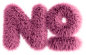 Pink 3D Fluffy Symbol Numero Sign