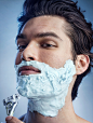 Schick Edge 'Shaving Foam Campaign' : For Schick (a brand of shaving foam in the US), we were asked to created figures that were coming out of a foam beard to tell little stories. The figures would rise from the foam as if they were made from the actual f