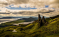 General 1920x1200 nature landscape hills lake clouds Skye Scotland UK