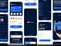 现代简约数字银行金融交易转账支付App应用ui界面设计fig套件模板