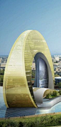 Kempinski Crescent Hotel Baku, part of The Crescent Development Project, Baku Azerbaijan designed by Heerim Architects and Planners :: 36 floors, height 136m