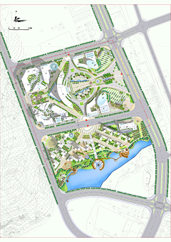 别墅造园师-峰子采集到A景观—平面图/街头绿地/市政规划