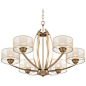 Possini Euro Alecia 34" Wide Satin Brass Chandelier: 