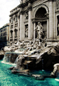  海立方特雷维喷泉罗马，意大利