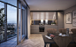 Triple One Collection 1 Bed Kitchen - ArcMedia CGI