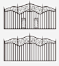 欧式贵气铁门花纹免抠素材_新图网 https://ixintu.com 卡通图案 铁艺门 铁门 铁门花纹 黑色