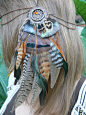 head chain dreamcatcher feather head chain by gildedingypsy