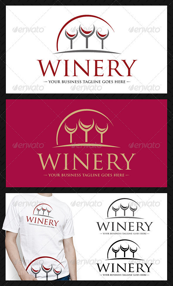 酒厂标志模板——食品标志模板Winery...