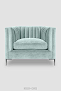 Mid-Century Modern Channel-Tufted Shelter Sofas, Armchairs, Sectionals | Harley