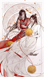 〔 天官赐福 〕红花血月 绘