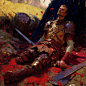 edward-denton-edred-king-arthur-in-full-plate-armour-wounded-on-the-battlefie-9e0097f4-8c8e-4adb-8d5a-5408959583a9.jpg (1024×1024)