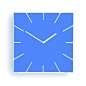 意大利 Snapcolor 创意挂钟 时间快照 简约挂钟 蓝色方形概念时钟-淘宝网
