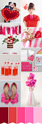 #深色系列婚礼#  #红色婚礼# 
Valentines Wedding Inspiration | onefabday.com