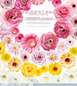 小清新春天鲜花花朵花瓣粉色背景海报PSD分层模版平面设计素材-淘宝网