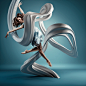 MOTION IN AIR : This series of images freezes a moment of time in each dancer's aerial maneuver, and turns their movements into static sculptures that represents their motion and style. Original shots were stock photography and stylized to fit within the 