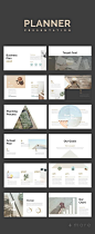 Simple Planner Presentation Template #presentation #powerpoint