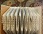 Folded book art, chevron design, recycled book sculpture : For book lovers and fans of recycled art, enliven a shelf, wall, or desk with this unique and whimsical book sculpture. Guaranteed to turn heads and start a conversation. The approximate dimension