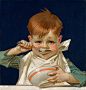 J.C. Leyendecker, Kellogs kids, 1915-1917, Oil on canvas.https://ritasv.tumblr.com/post/155869744754/heavenpoison-jc-leyendecker-kellogs-kids ​