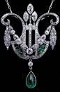 Diamonds emerald necklace, 1880